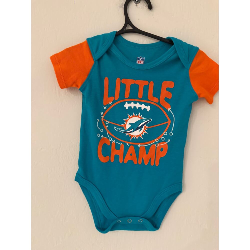 Miami Dolphins Infant's NFL Little Champ Bodysuit -Size 0-3 months -NWOT